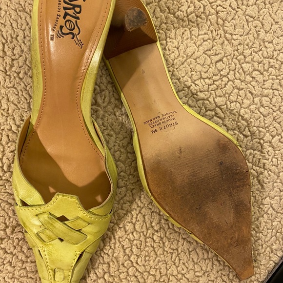 Green Carlos Santana’s 3 in non slip Mules Size 9 - Picture 2 of 4